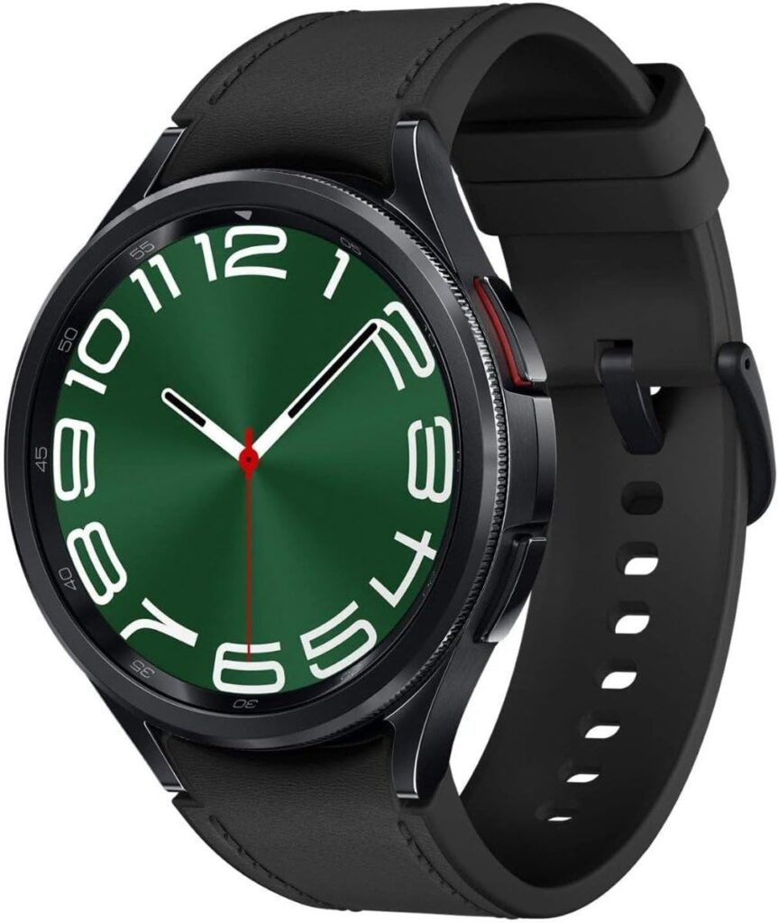 a Samsung Galaxy watch 6 in black