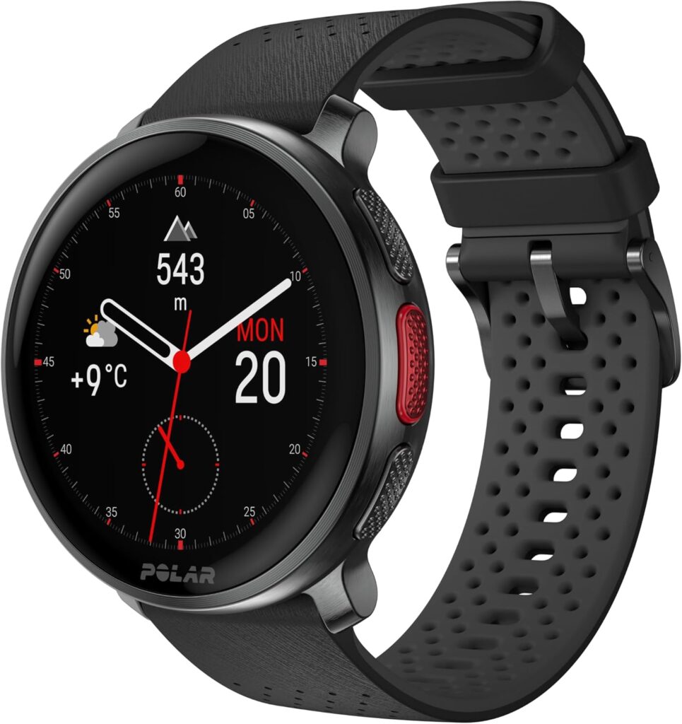 a close up of a watch with black top