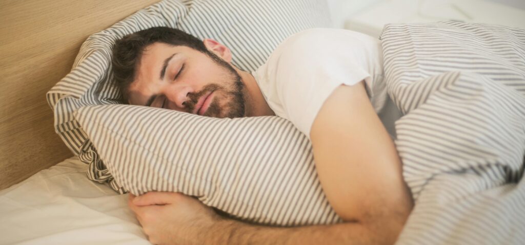 a sleeping man