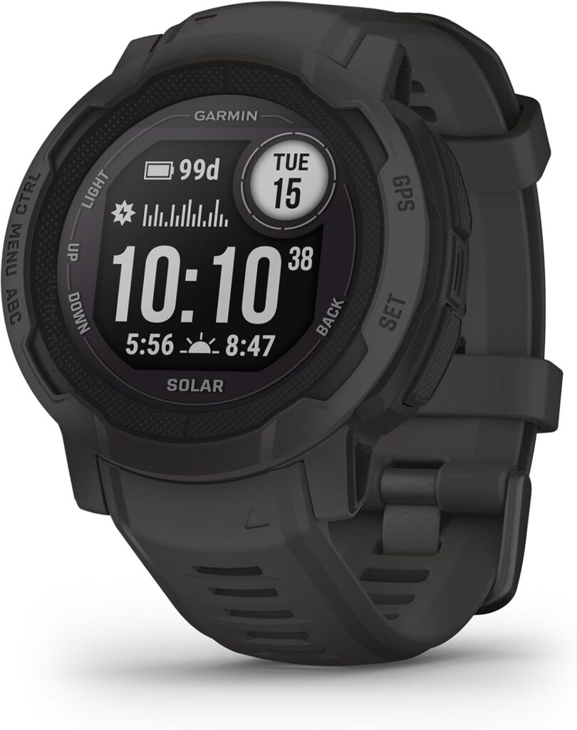a garmin instinct smartwatch close look